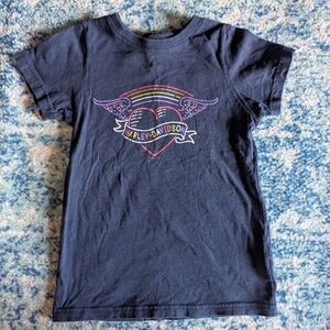 Harley-Davidson Kids Black Tee with Heart and Wings